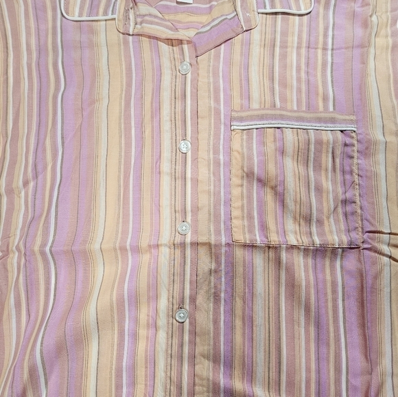 Stars Above Striped Pajamas Shirt & Short Set Multicolor Size Medium - Picture 6 of 14